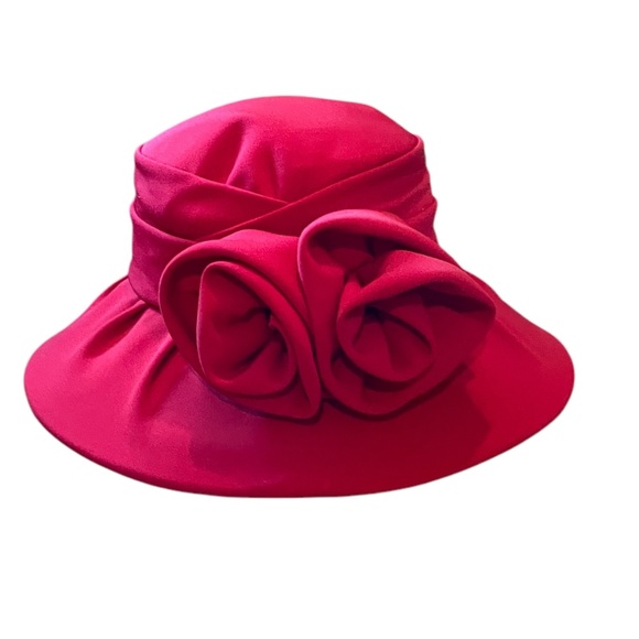 NWT Vintage CARAMIA Women\'s Red Derby‎ Church Hat main image 5